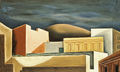 Nikos Hadjikyriakos-Ghika, Houses of Athens, 1927-28,oil on canvas, 60.5 x 105 cm