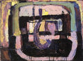 Chryssa Romanos, Still Life, 1958, oil on cardboard, 45 x 60 cm