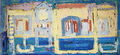 Chryssa Romanos, Landscape, 1958, oil on cardboard, 33 x 70 cm