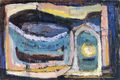 Chryssa Romanos, Still Life, 1958, oil on cardboard, 40 x 60 cm