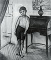 Dimitris Galanis, My son Jean-Sebastien, 1918-20 (?), charcoal, 55 x 45 cm