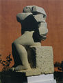 Giorgos Houliaras, Tense figure, 1977, limestone, height 105 cm