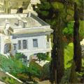 P. Tetsis, Garden II, 1970-72, oil on canvas, 158 x 158 cm