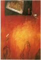 Yannis Stefanakis, Rest, 2002, mixed media on canvas, 100 x 50 cm (part of triptych)