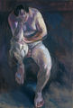 Michalis Madenis, The thinker, 2000, oil on canvas, 198 x 137 cm