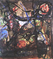 Vlassis Kaniaris, My childhood garden, 1958, acrylic on canvas, 105 x 95 cm